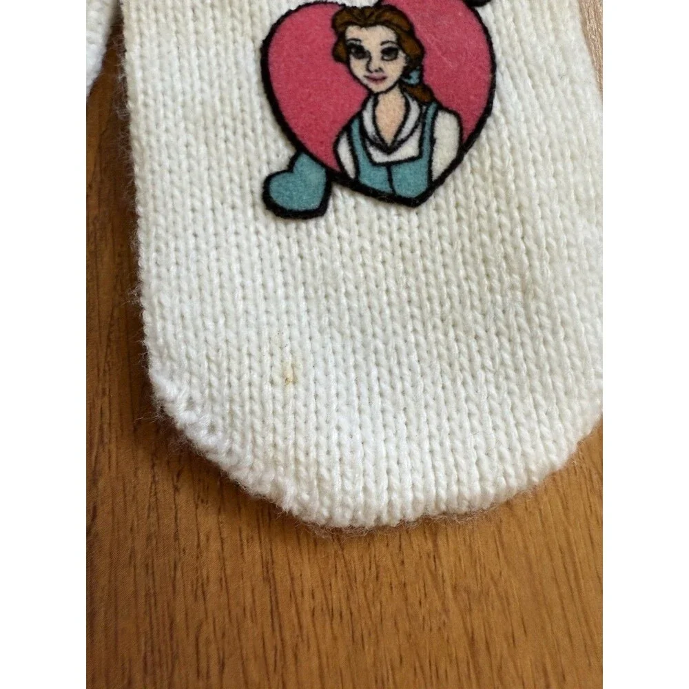 Vintage 90s Disney Beauty And The Beast Belle Mittens Aqvila‎ Retro Aqua Purple